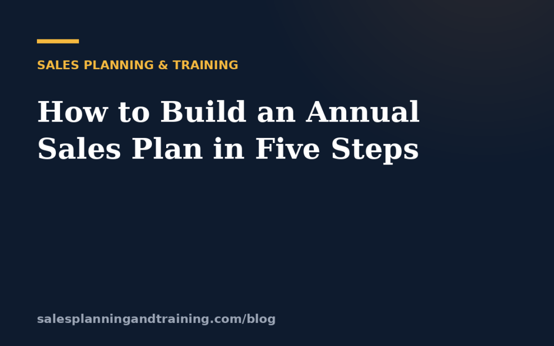 How to Build an Annual Sales Plan in Five Steps