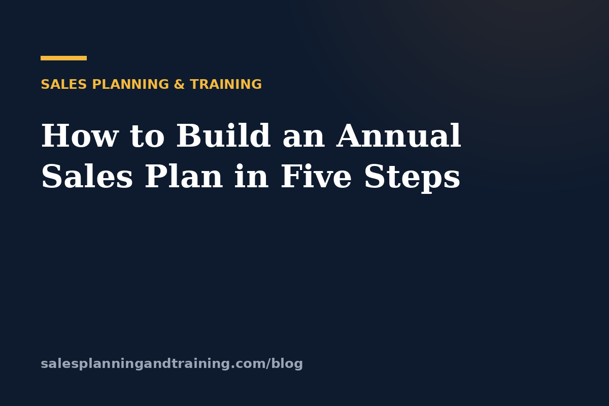 How to Build an Annual Sales Plan in Five Steps