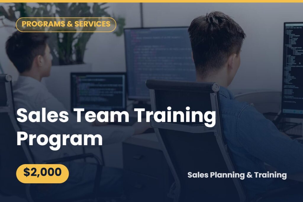 Sales Team Training Program — $2,000